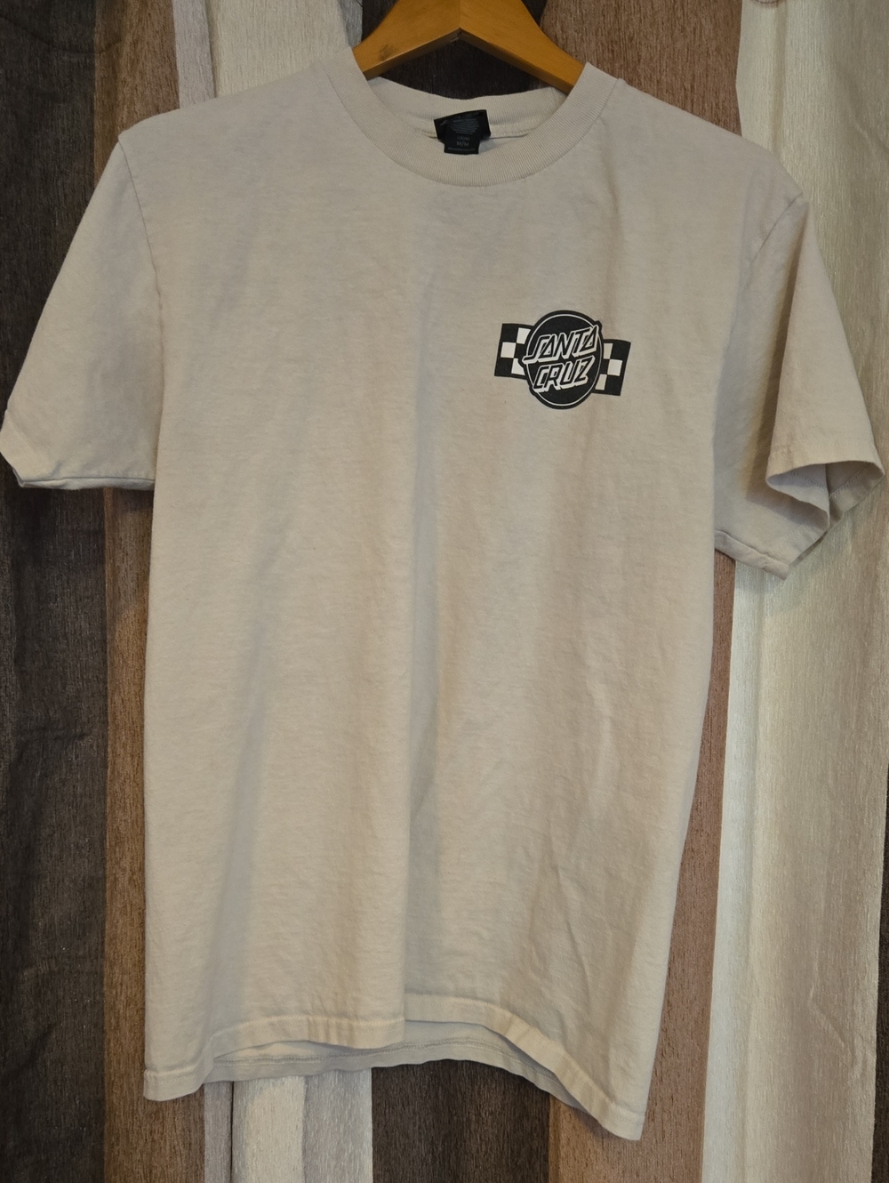 Santa Cruz Skateboards Light Beige Short Sleeve Logo Tee